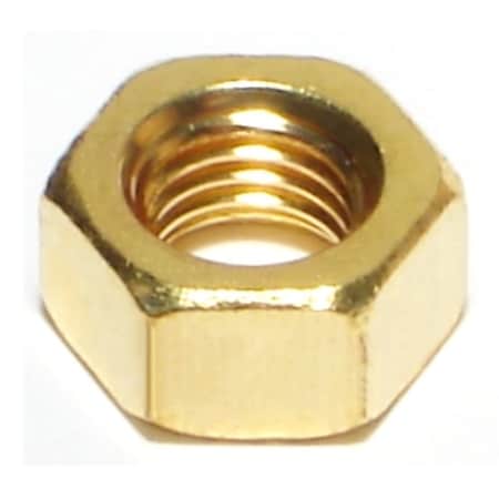 Midwest Fastener Hex Nut, 5/16"-24, Brass, Not Graded, 10 PK 68323